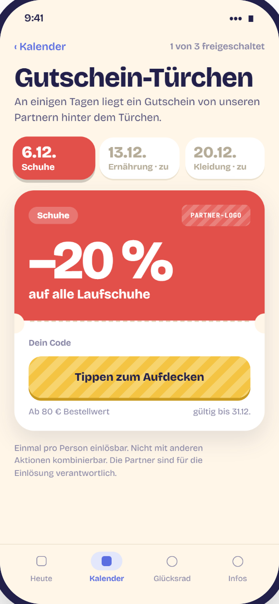An manchen Tagen: Gutscheine